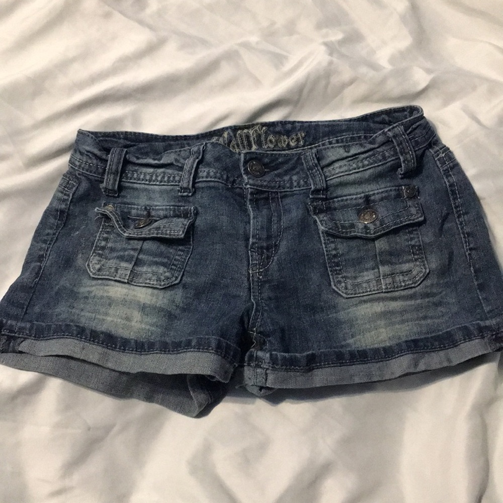 Faded Jean Shorts